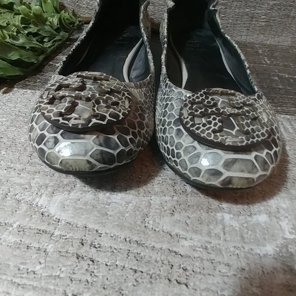 Tori Burch green crocodile ballet flats - Picture 8 of 11